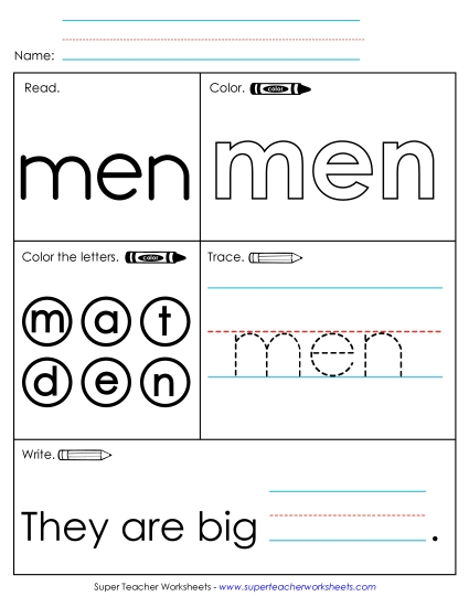 Worksheet 1: Men Worksheet 1: Men