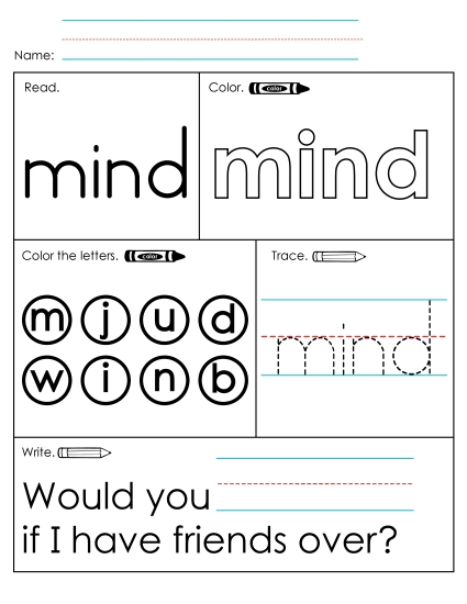 Worksheet 1: Mind Worksheet 1: Mind