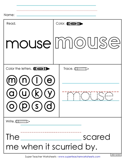 Worksheet 1: Mouse Worksheet 1: Mouse