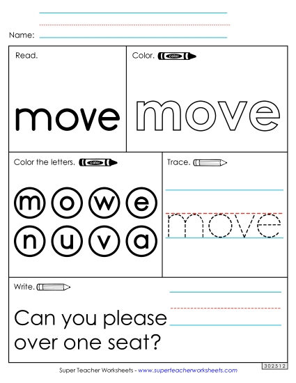 Worksheet 1: Move Worksheet 1: Move