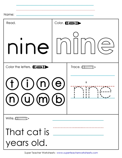 Worksheet 1: Nine Worksheet 1: Nine