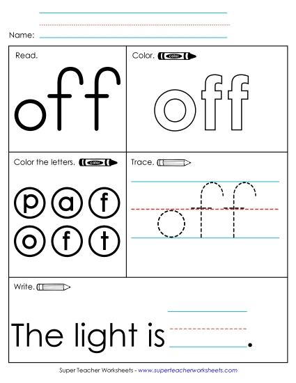 Worksheet 1: Off Worksheet 1: Off