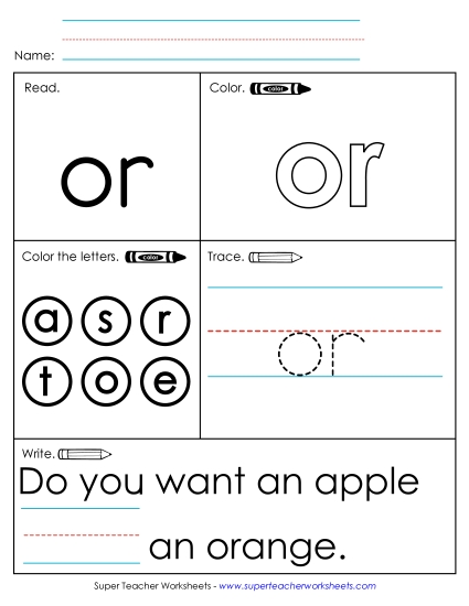 Worksheet 1: Or Worksheet 1: Or