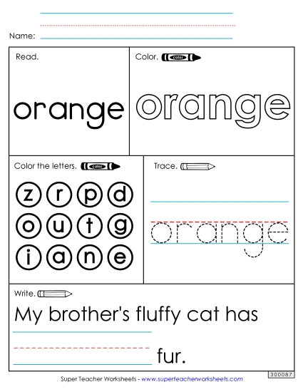Worksheet 1: Orange Worksheet 1: Orange