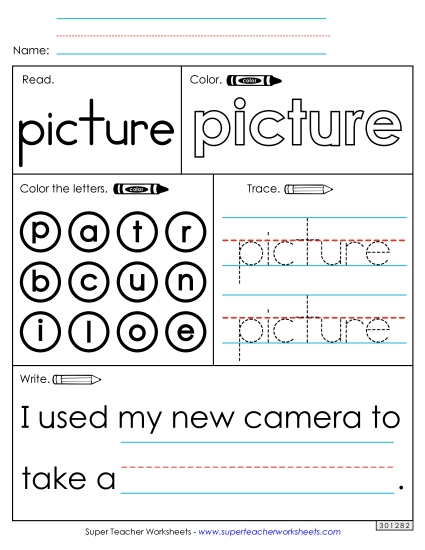 Worksheet 1: Picture Worksheet 1: Picture
