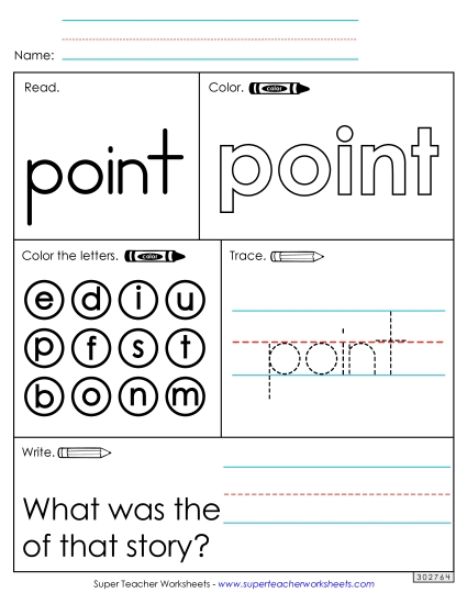 Worksheet 1: Point Worksheet 1: Point