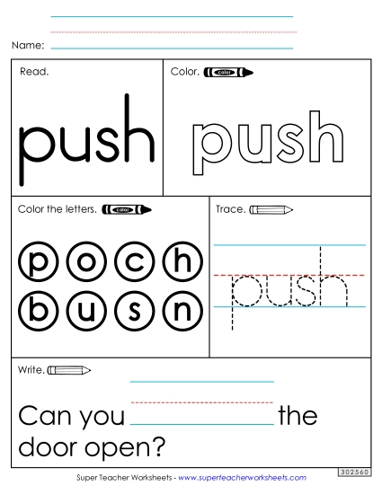 Worksheet 1: Push Worksheet 1: Push