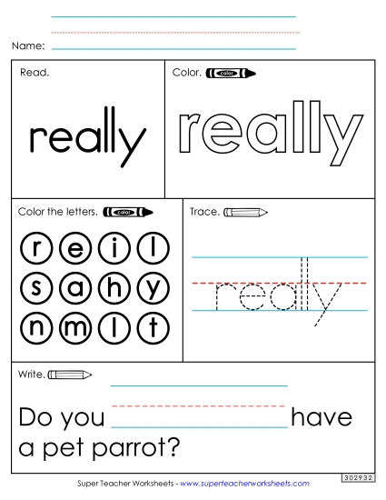 Worksheet 1: Really Worksheet 1: Really