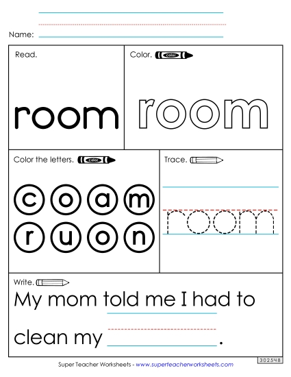 Worksheet 1: Room Worksheet 1: Room