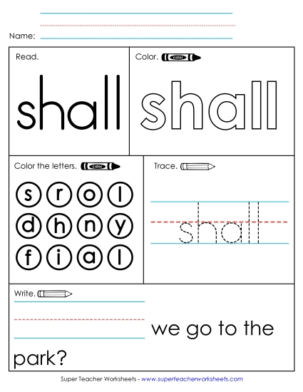 Worksheet 1: Shall Worksheet 1: Shall