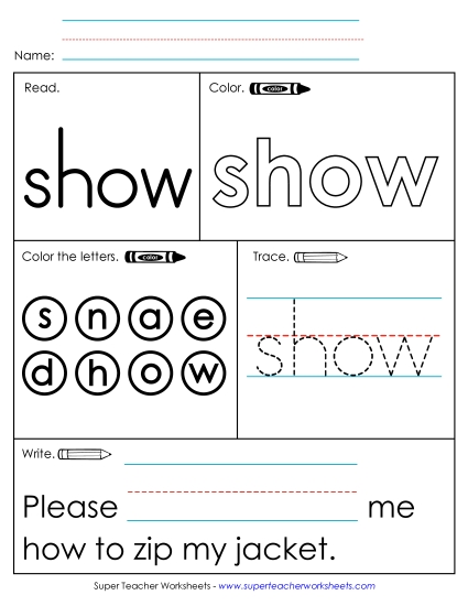 Worksheet 1: Show Worksheet 1: Show