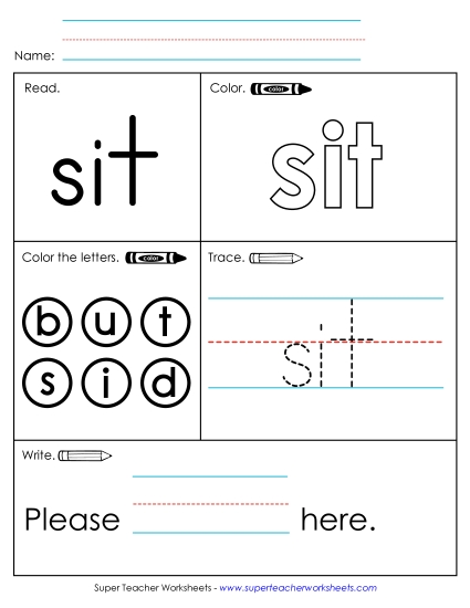 Worksheet 1: Sit Worksheet 1: Sit