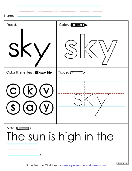 Worksheet 1: Sky Worksheet 1: Sky