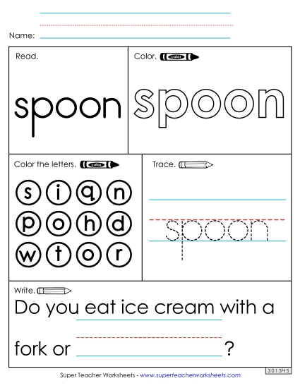 Worksheet 1: Spoon Worksheet 1: Spoon