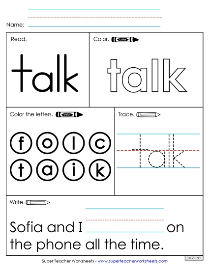 Worksheet 1: Talk Worksheet 1: Talk