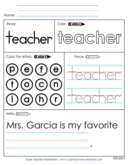 Worksheet 1: Teacher Worksheet 1: Teacher