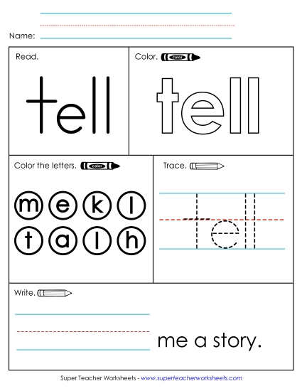 Worksheet 1: Tell Worksheet 1: Tell