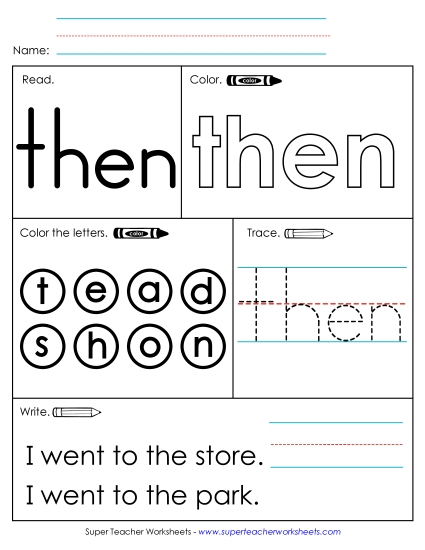 Worksheet 1: Then