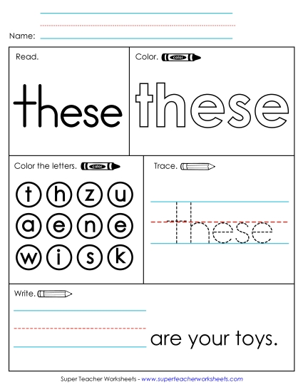 Worksheet 1: These Worksheet 1: These
