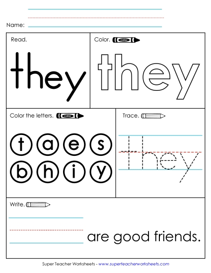Worksheet 1: They Worksheet 1: They