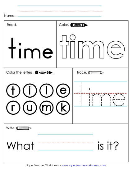Worksheet 1: Time Worksheet 1: Time