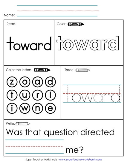 Worksheet 1: Toward Worksheet 1: Toward