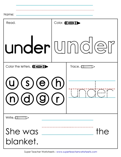 Worksheet 1: Under Worksheet 1: Under