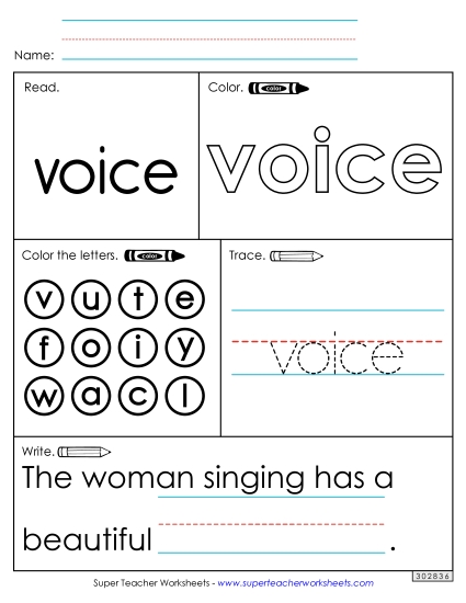 Worksheet 1: Voice Worksheet 1: Voice