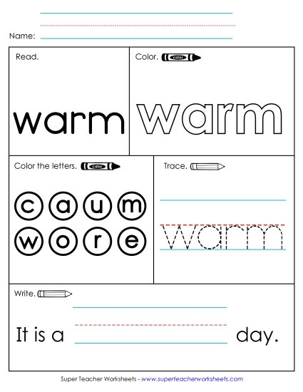 Worksheet 1: Warm Worksheet 1: Warm