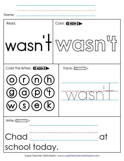 Worksheet 1: Wasn't Worksheet 1: Wasn't