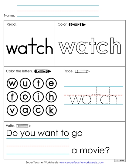 Worksheet 1: Watch Worksheet 1: Watch