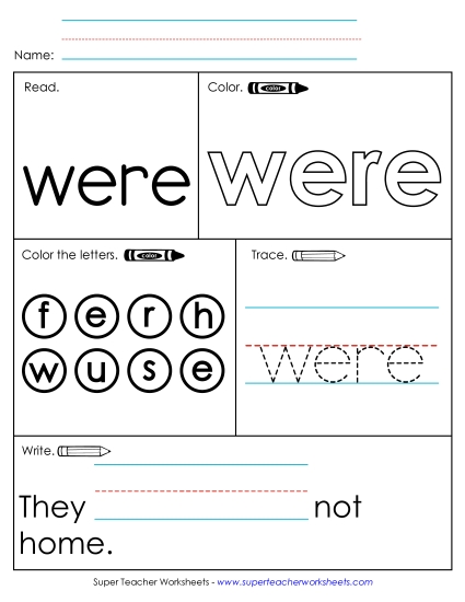 Worksheet 1: Were Worksheet 1: Were
