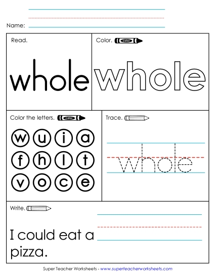 Worksheet 1: Whole Worksheet 1: Whole