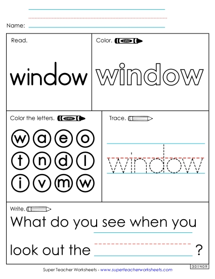 Worksheet 1: Window