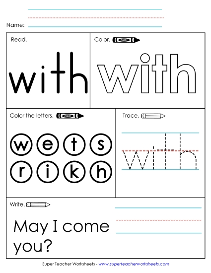 Worksheet 1: With Worksheet 1: With