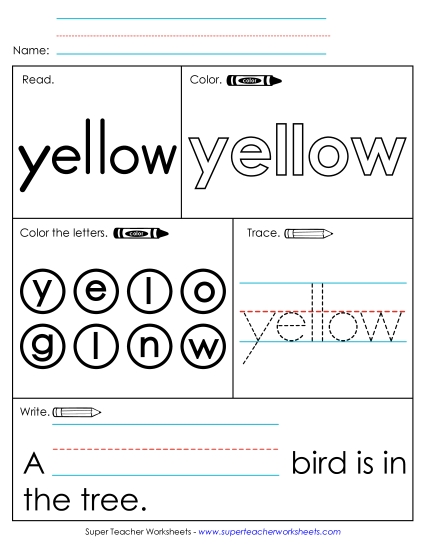 Worksheet 1: Yellow Worksheet 1: Yellow