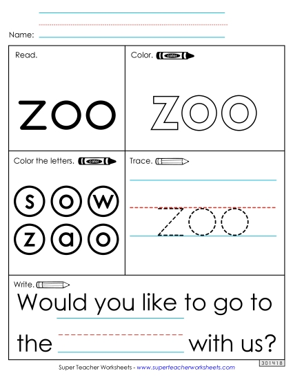 Worksheet 1: Zoo Worksheet 1: Zoo