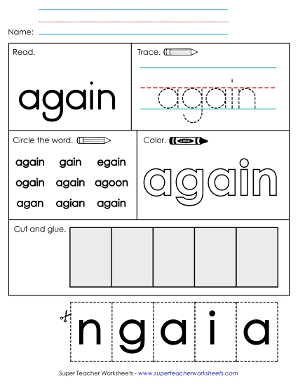 Worksheet 2: Again Worksheet 2: Again