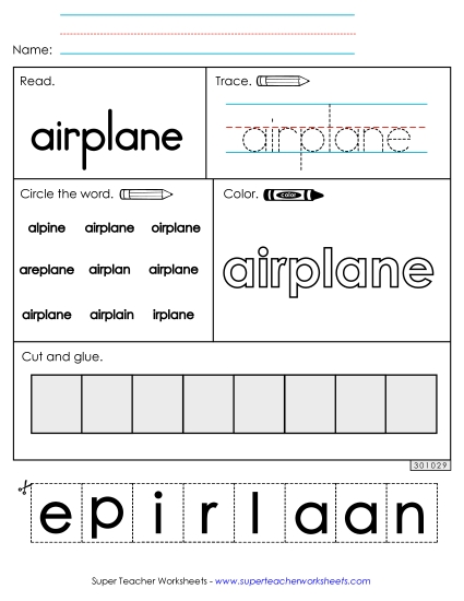 Worksheet 2: Airplane Worksheet 2: Airplane