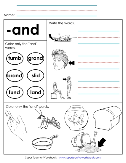 Worksheets - Worksheet 2 (-and Words) Worksheets - Worksheet 2 (-and Words)
