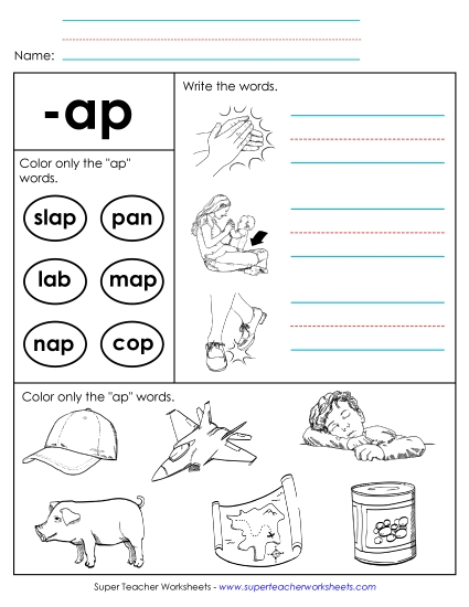 Worksheets - Worksheet 2 (-ap Words) Worksheets - Worksheet 2 (-ap Words)
