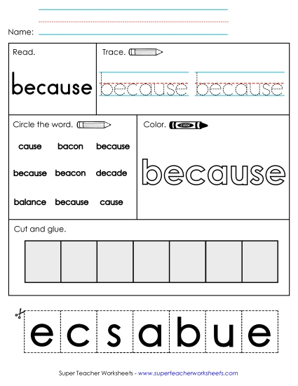 Worksheet 2: Because