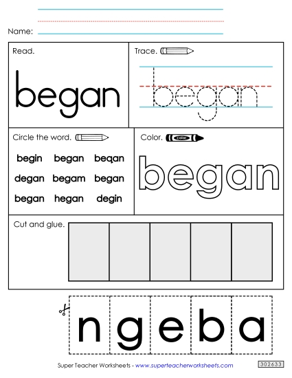 Worksheet 2: Began Worksheet 2: Began
