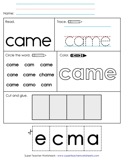 Worksheet 2: Came Worksheet 2: Came