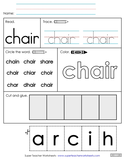 Worksheet 2: Chair Worksheet 2: Chair
