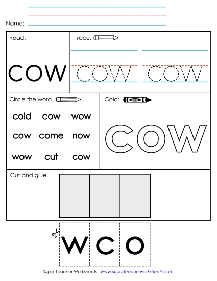 Worksheet 2: Cow