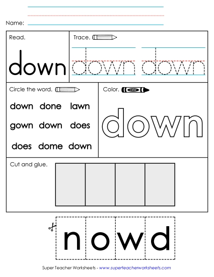 Worksheet 2: Down