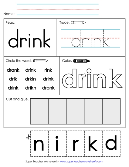 Worksheet 2: Drink Worksheet 2: Drink
