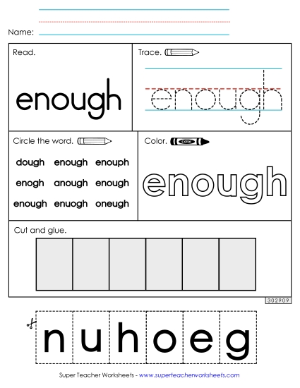 Worksheet 2: Enough Worksheet 2: Enough