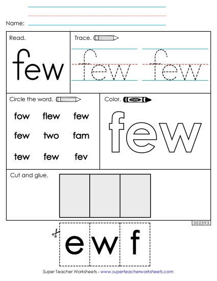 Worksheet 2: Few Worksheet 2: Few